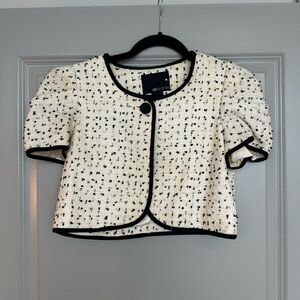 Forever 21 Cream and Black Tweed Jacket